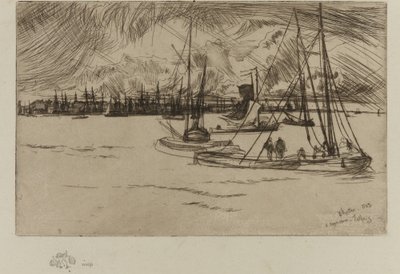 Amsterdam, depuis le Tolhuis, 1863 - James Abbott McNeill Whistler