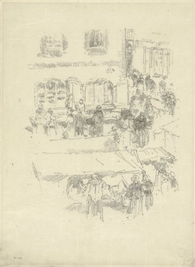 La place du marché, Vitré - James Abbott McNeill Whistler