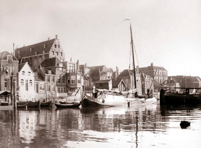 Bateaux sur le canal, Dordrecht, Pays-Bas, 1898 - James Batkin