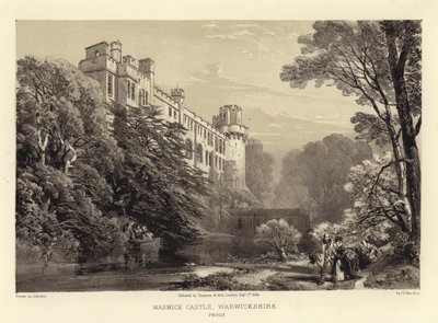 Château de Warwick (lithotint) - James Duffield Harding