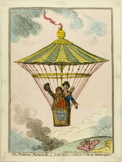 Le Parachute National - James Gillray