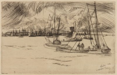 Amsterdam, depuis le Tolhuis - James Abbott McNeill Whistler