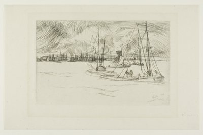 Amsterdam, depuis le Tolhuis - James Abbott McNeill Whistler