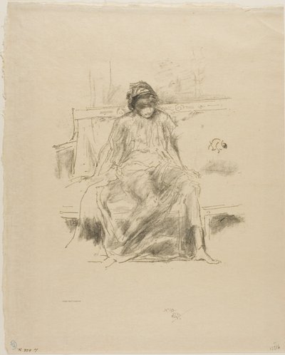 Figure drapée, assise - James Abbott McNeill Whistler