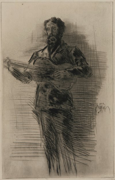 Le joueur de guitare (M.W. Ridley) - James Abbott McNeill Whistler