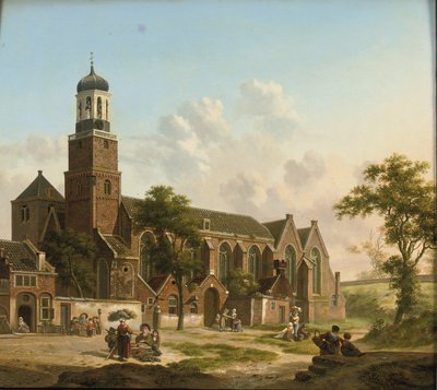 Citadins près de la Nicolaikerk, Utrecht - Jan Hendrik Verheyen