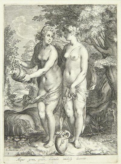 Deux nymphes de Diane près d