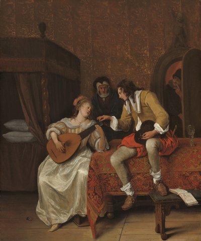 Ascagnes et Lucelle La leçon de musique, 1667 - Jan Steen