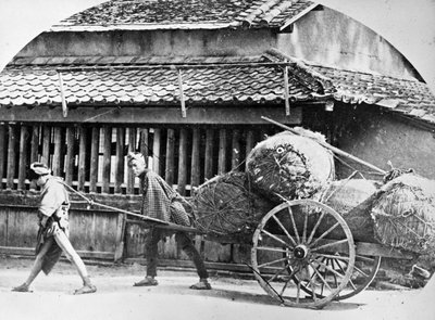 Chariot à main, Japon, vers 1860 - Japanese Photographer