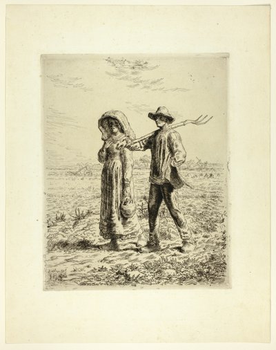 Paysans allant travailler - Jean Francois Millet