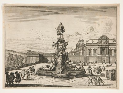 Fontaine, avec palais à l