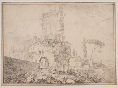 Paysage avec ruines en dehors de Rome - Jens Petersen Lund