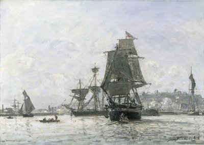 Grands voiliers à Honfleur - Johan Barthold Jongkind