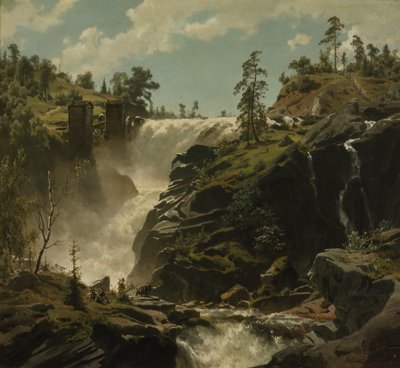 Paysage avec cascade - Johan Fredrik Eckersberg