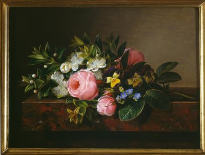 J.L. Jensen, Nature morte avec roses - Johan Laurentz Jensen