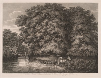 Le moulin aux grands chênes - Johann Christian Reinhart