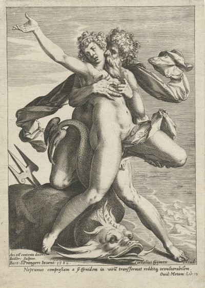 Caenis embrassée par Neptune - Johann Sadeler (I)