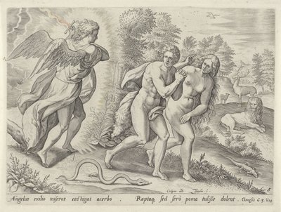 Expulsion du Paradis - Johann Sadeler (I)