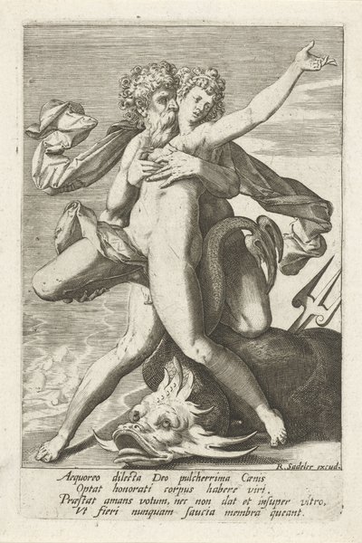 Neptune surprend Caenis - Johann Sadeler (I)