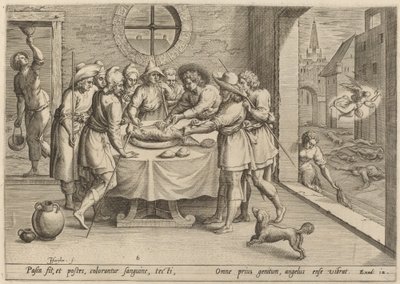 Préparation pour la Pâque, 1585 - Johann Sadeler I