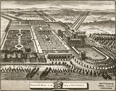 Wollaton Hall et parc Nottingham, Nottinghamshire, vers 1707 - Johannes Kip