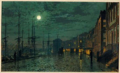 Quais de la ville au clair de lune - John Atkinson Grimshaw