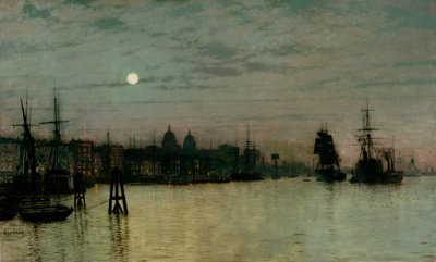 Greenwich, mi-marée, 1884 - John Atkinson Grimshaw