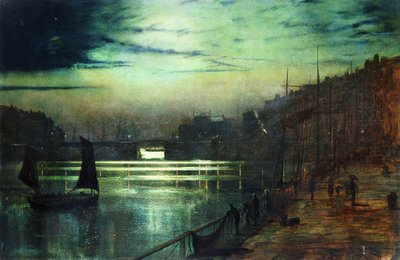 Les Lumières du Port, Whitby - John Atkinson Grimshaw