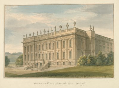 Derbyshire - Chatsworth Hall - John Buckler