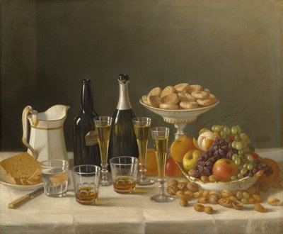 Vin, fromage et fruits, 1857 - John F. Francis