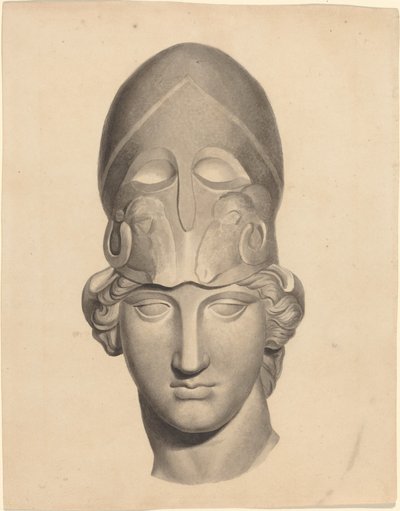 Tête antique avec un casque - John Flaxman