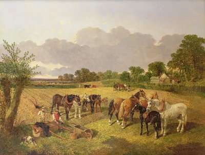 Équipe de charrue au repos - John Frederick Herring Senior