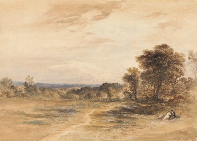 Paysage avec couple en cour - John Martin