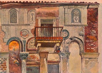 Fondaco De Turchi, Venise, vers 1853 - John Ruskin