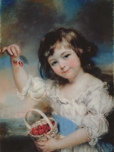 Petite fille avec des cerises - John Russell