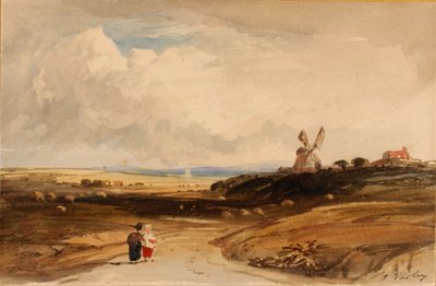 Petit paysage néerlandais, début XIXe siècle. - John Varley I