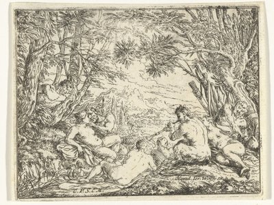 Satyres et nymphes dans une forêt - Jonas Umbach