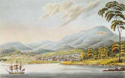 Vue de Hobart Town, 1824 - Joseph Lycett