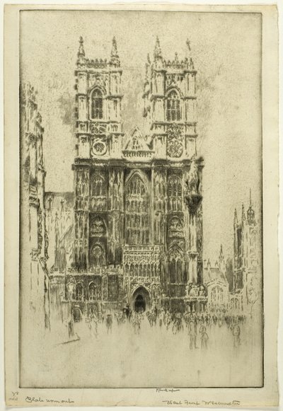 Façade ouest, abbaye de Westminster - Joseph Pennell