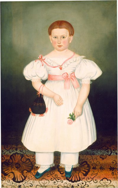 Fille avec un réticule et une rose - Joseph Whiting Stock