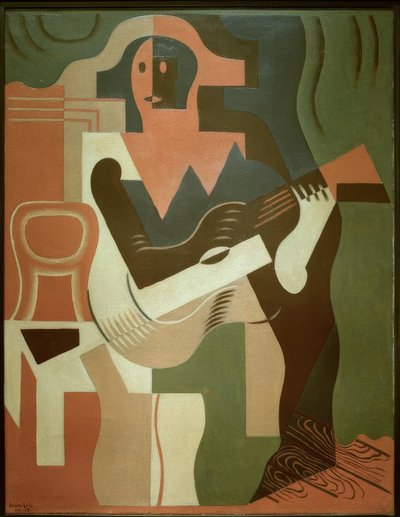 Arlequin assis avec guitare - Juan Gris