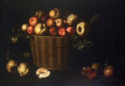 Panier avec des pommes, coings et grenades - Juan de Zurbaran