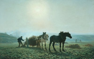 Chevaux dans un champ, 1873 - Jules Leon Montigny