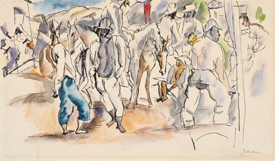 Figures et chevaux - Jules Pascin