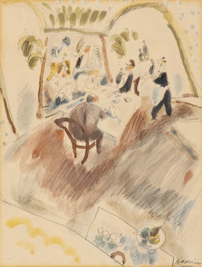 Deux hommes dînant - Jules Pascin