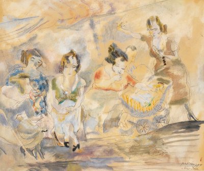 Femme avec landau - Jules Pascin