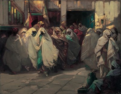 Scène de rue tunisienne - Julius C. Rolshoven