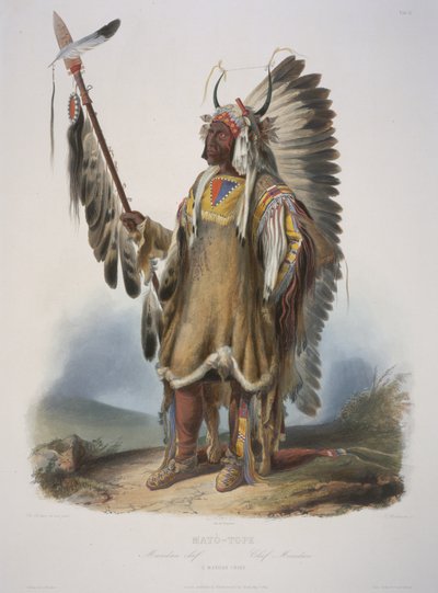 Mato-Tope, un chef Mandan - Karl Bodmer