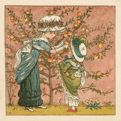 Cueillir des pêches - Kate Greenaway