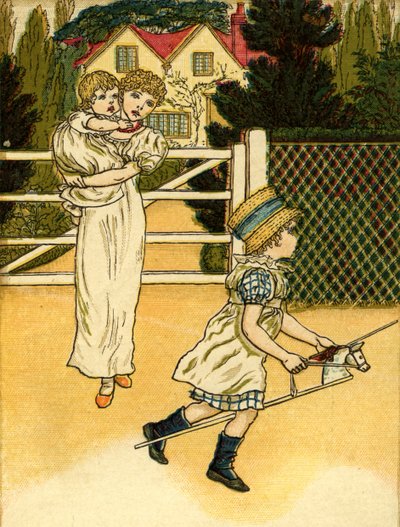 Chevaucher un cheval-bâton (illustré) - Kate Greenaway